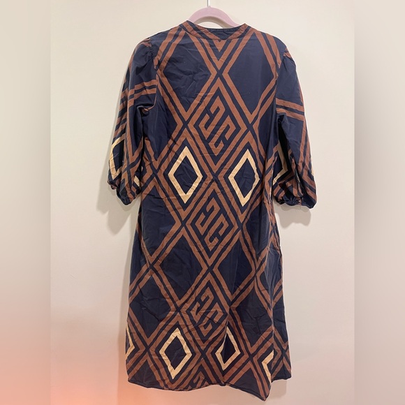 Anthropologie Porridge Mireil Geometric Midi Dress - Size Medium - Picture 4 of 8